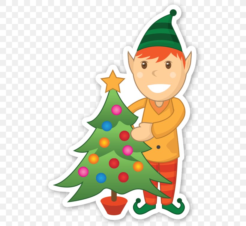 Christmas Tree Clip Art Santa Claus Christmas Elf, PNG, 530x755px, Christmas Tree, Artwork, Cartoon, Christmas, Christmas Day Download Free