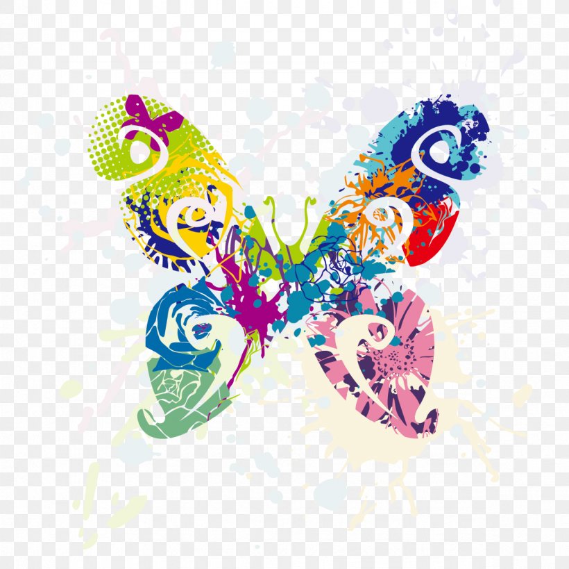 Butterfly Abstract Clip Art, PNG, 1181x1181px, Butterfly, Abstract, Art, Drawing, Graphic Arts Download Free