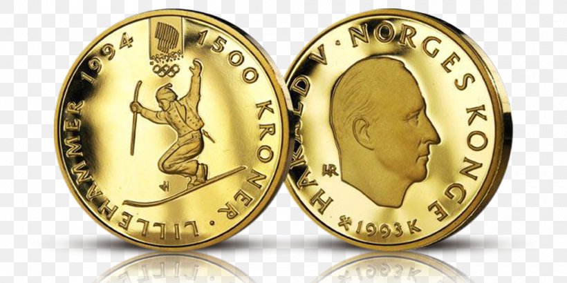 Coin 20-krone Norway Gold Silver, PNG, 1000x500px, 20krone, 1994 Winter Olympics, Coin, Body Jewelry, Brass Download Free