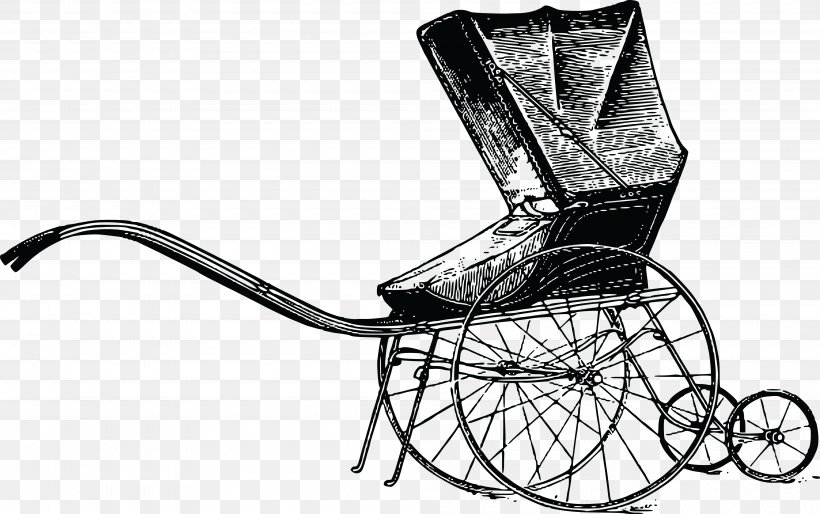 Baby Transport Infant Child Clip Art, PNG, 4000x2509px, Baby Transport, Baby Carriage, Bassinet, Bicycle Accessory, Black And White Download Free