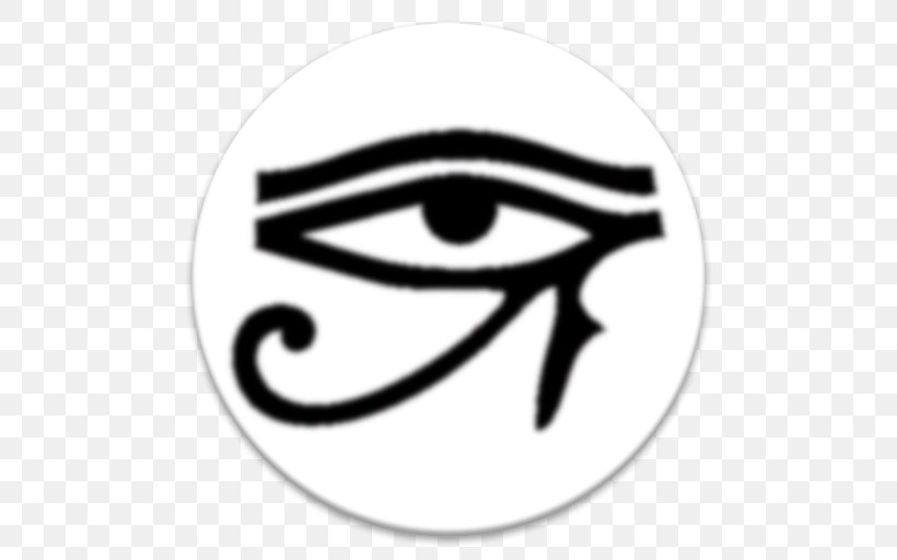 Ancient Egypt Eye Of Horus Eye Of Ra Symbol, PNG, 512x512px, Ancient Egypt, Ankh, Black And White, Brand, Egyptian Download Free