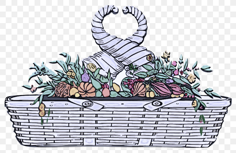 Gift Basket Picnic Basket Basket Home Accessories Plants, PNG, 800x530px, Gift Basket, Basket, Biology, Cartoon, Gift Download Free