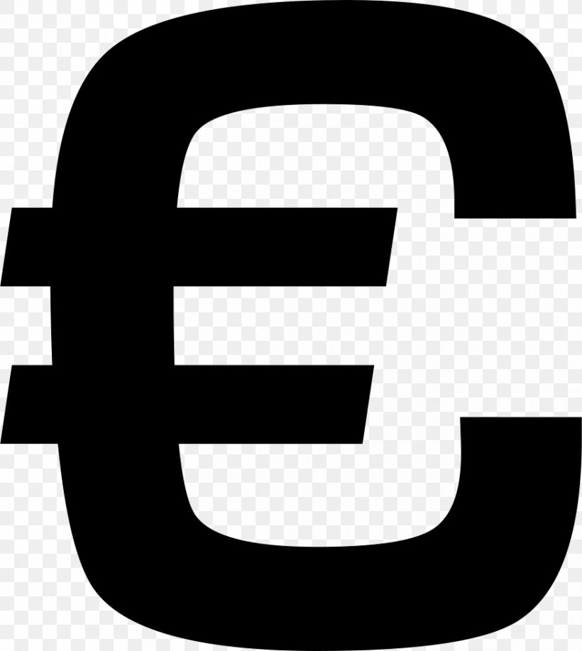 Euro Sign Currency Symbol, PNG, 876x980px, Euro Sign, Area, Black And White, Brand, Currency Download Free