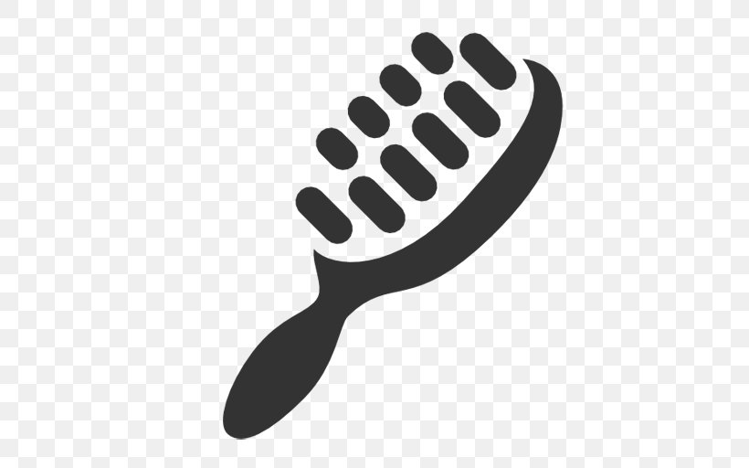 Comb Hairbrush Clip Art, PNG, 512x512px, Comb, Barrette, Black And White, Black Hair, Brush Download Free