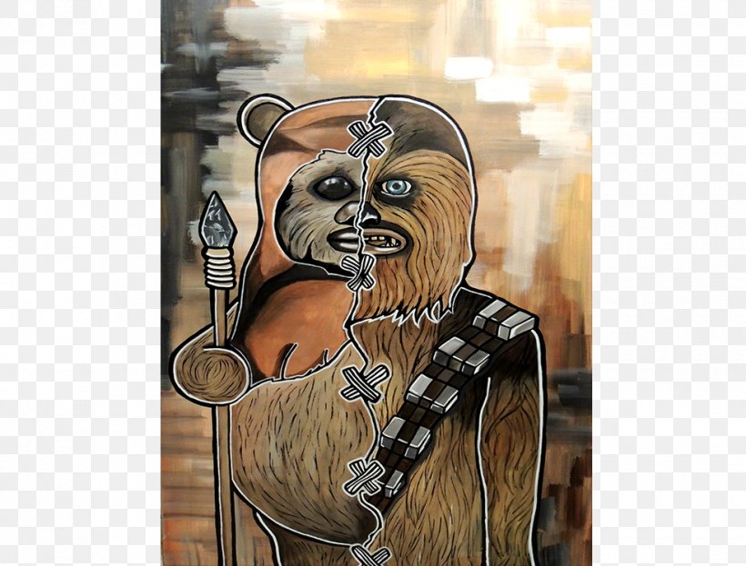 Chewbacca Work Of Art Painting Yoda, PNG, 980x745px, Chewbacca, Acrylic Paint, Art, Character, Cosplay Download Free