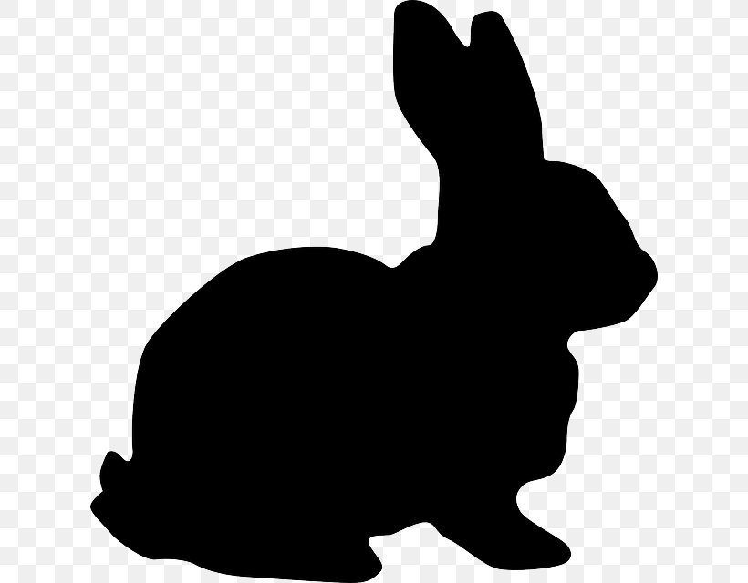 Easter Bunny Hare Rabbit Clip Art, PNG, 622x640px, Easter Bunny, Art, Artwork, Black, Black And White Download Free