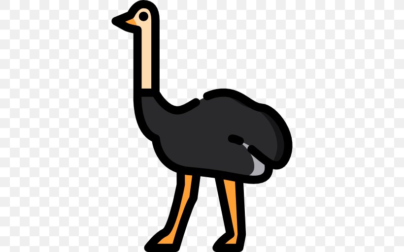 Common Ostrich Water Bird Beak Clip Art, PNG, 512x512px, Common Ostrich, Artwork, Beak, Bird, Black And White Download Free
