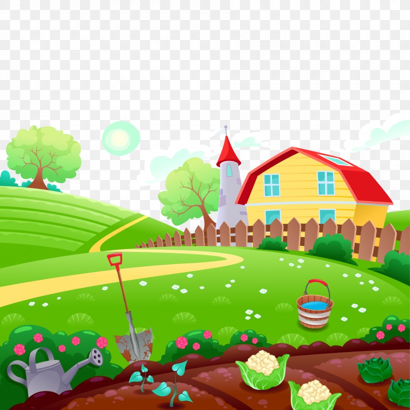 Farm Cartoon Drawing Illustration, PNG, 1800x1800px, Vegetable, Art, Biome, Cartoon, Ecosystem Download Free