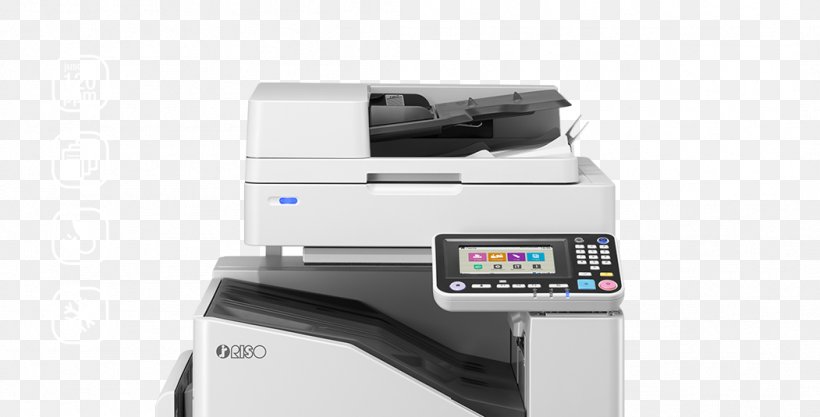 Risograph Digital Duplicator Inkjet Printing Printer, PNG, 1051x535px, Risograph, Digital Duplicator, Duplicating Machines, Electronic Device, Inkjet Printing Download Free