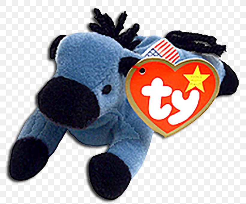 Stuffed Animals & Cuddly Toys Ty Inc. Teenie Beanies Beanie Babies Donkey, PNG, 800x683px, Stuffed Animals Cuddly Toys, Beanie, Beanie Babies, Collectable, Democratic Party Download Free