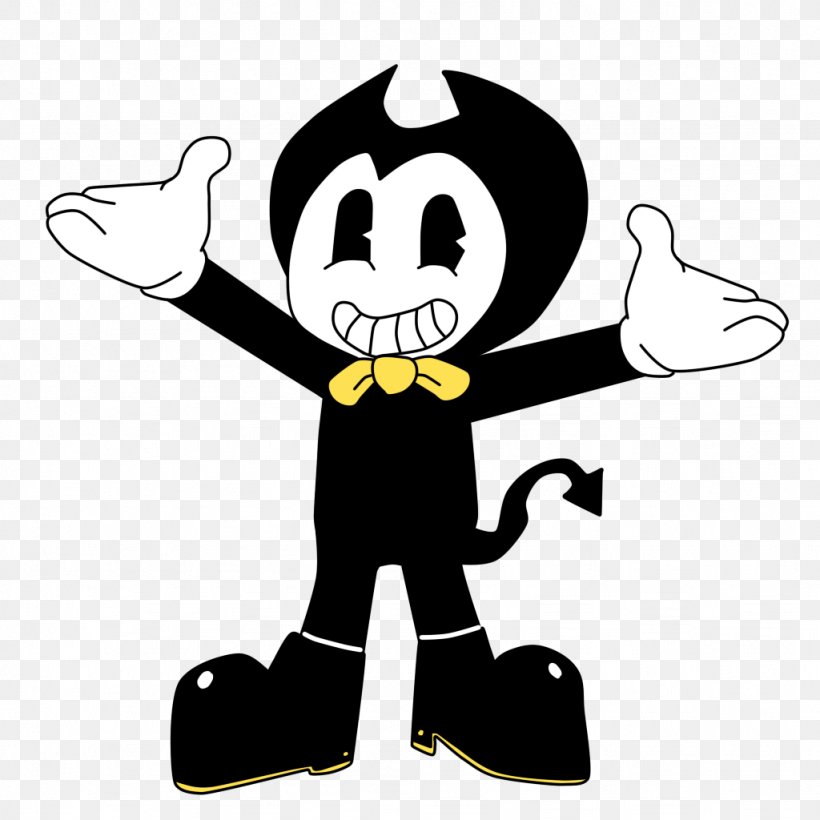 Bendy And The Ink Machine DeviantArt TheMeatly Games Fan Fiction, PNG, 1024x1024px, Bendy And The Ink Machine, Area, Artwork, Black And White, Cartoon Download Free