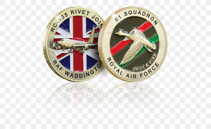 Challenge Coin Badge Military Royal Air Force, PNG, 500x500px, Coin, Badge, Button, Challenge Coin, Commemorative Coin Download Free