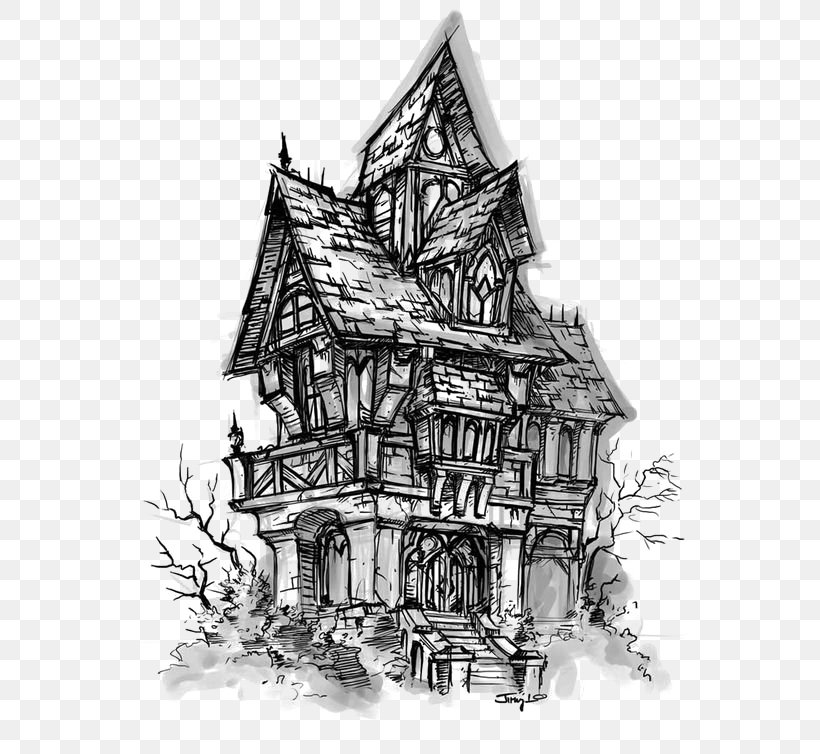 Drawing House Haunted Attraction Sketch, PNG, 564x754px, Drawing, Architectural Drawing, Architecture, Art, Artwork Download Free