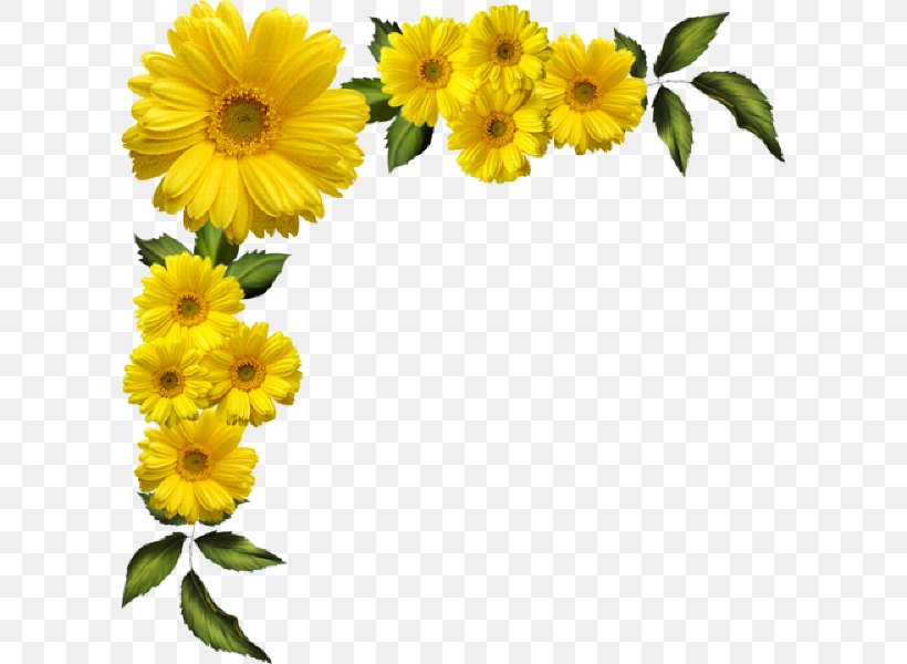 Flower Floral Design Clip Art Yellow, PNG, 600x600px, Flower, Annual Plant, Blue, Borders And Frames, Calendula Download Free