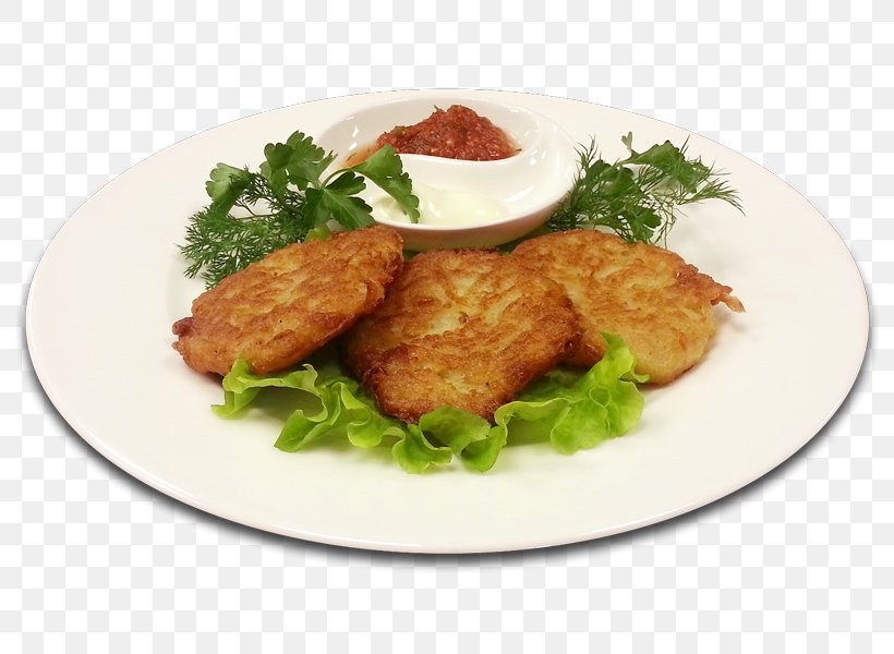 Potato Pancake Fritter Blinberi Schnitzel Veal Milanese, PNG, 800x600px, Potato Pancake, Blinberi, Cafe, Cuisine, Cutlet Download Free