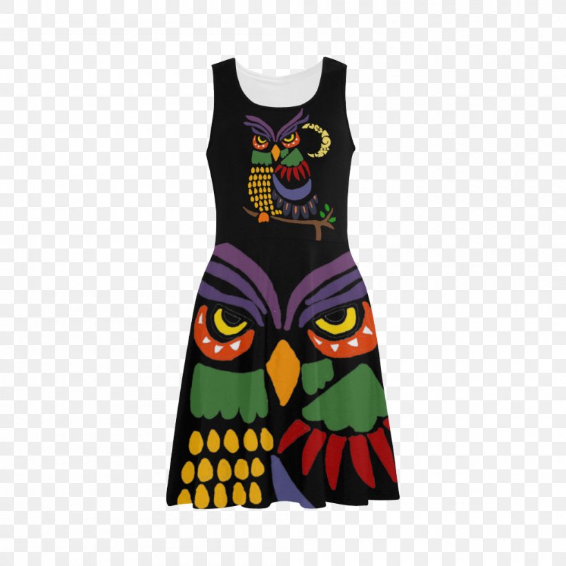 Owl T-shirt Clothing Gilets Dress, PNG, 1000x1000px, Watercolor, Cartoon, Flower, Frame, Heart Download Free