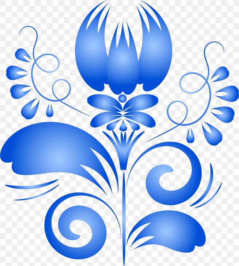 Gzhel Flower Royalty-free, PNG, 4492x5000px, Gzhel, Artwork, Black And White, Blue, Blue And White Pottery Download Free