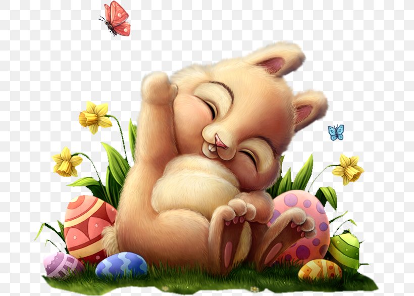 Easter Bunny Angel Bunny Easter Postcard Easter Egg, PNG, 684x586px, Easter Bunny, Angel Bunny, Christmas, Easter, Easter Egg Download Free
