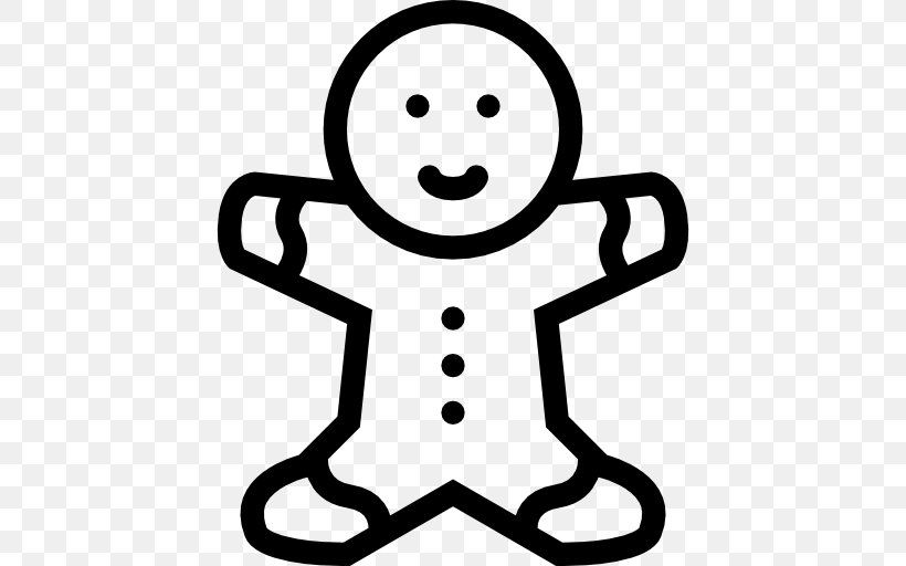 Gingerbread Man Christmas Clip Art, PNG, 512x512px, Gingerbread Man, Black And White, Christmas, Facial Expression, Gift Download Free