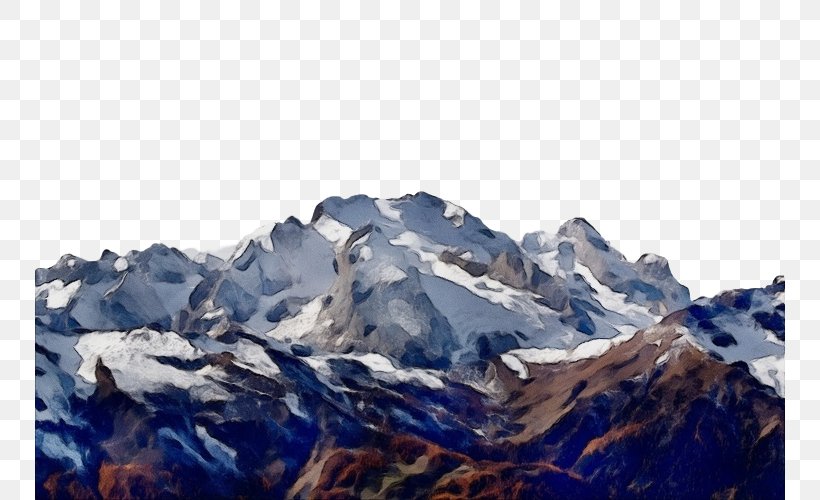 Mountainous Landforms Mountain Mountain Range Glacial Landform Massif, PNG, 750x500px, Watercolor, Glacial Landform, Glacier, Massif, Mountain Download Free