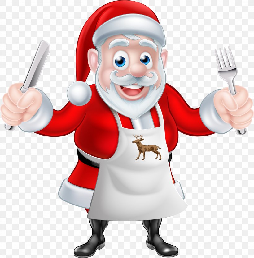 Santa Claus Chef Cooking Christmas, PNG, 2207x2234px, Santa Claus, Apron, Cartoon, Chef, Christmas Download Free
