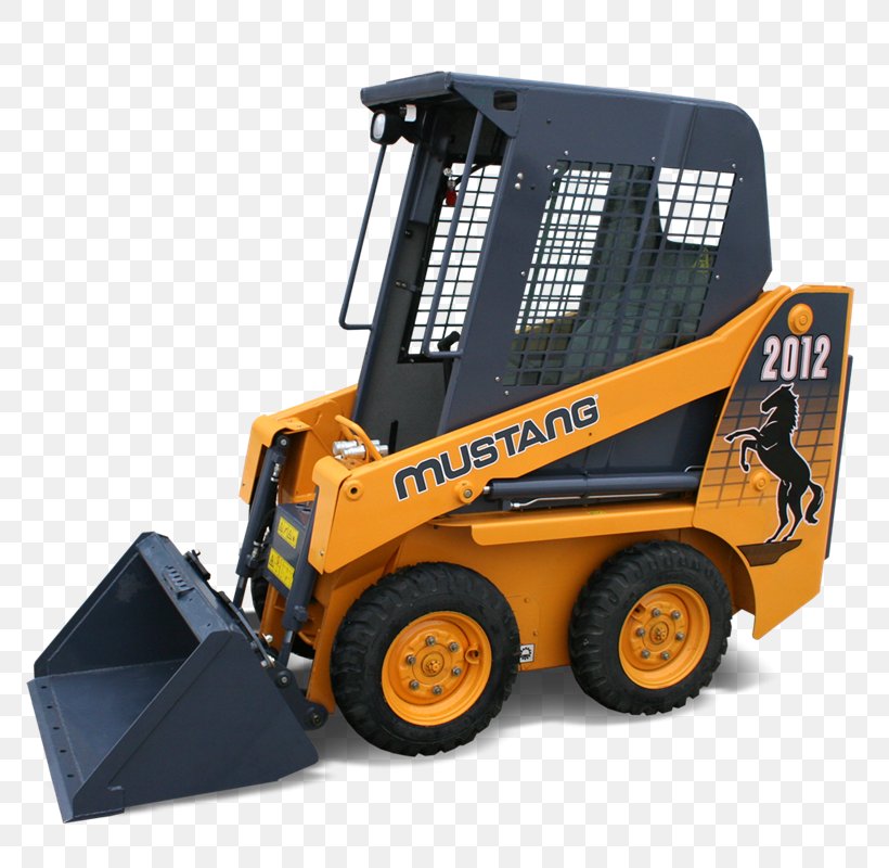 Ford Mustang Skid-steer Loader Heavy Machinery Minicargadora, PNG, 800x800px, Ford Mustang, Architectural Engineering, Bulldozer, Construction Equipment, Continuous Track Download Free