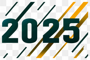 2025 New Year - Minimalist 2025 Design PNG