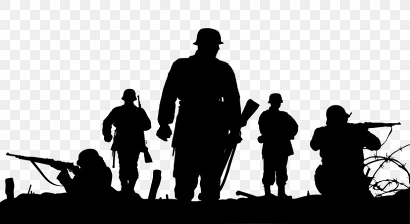 Soldier Silhouette War, PNG, 828x453px, Soldier, Black, Black And White, Communication, Conversation Download Free