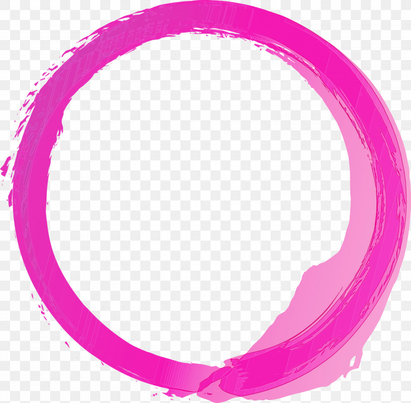 Pink Magenta Material Property Circle Oval, PNG, 3000x2945px, Brush Frame, Circle, Frame, Magenta, Material Property Download Free
