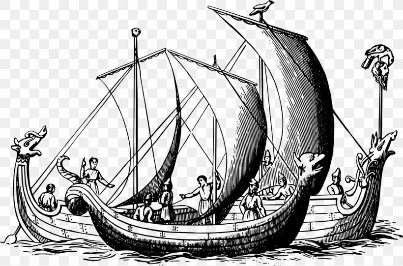 Viking Ships Anglo-Saxons Boat, PNG, 1280x846px, Viking Ships, Anglosaxons, Black And White, Boat, Caravel Download Free