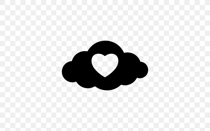 Cloud Symbol Clip Art, PNG, 512x512px, Cloud, Black, Black And White, Heart, Lightning Download Free