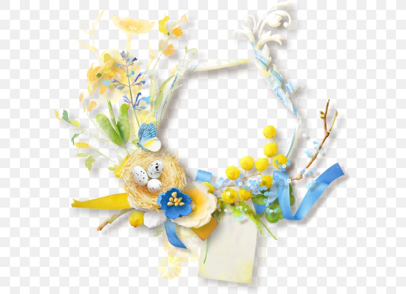 Easter Floral Design Picture Frames Clip Art, PNG, 600x595px, Easter, Art, Artificial Flower, Cut Flowers, Drawing Download Free