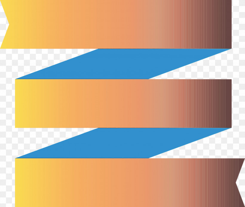 Orange, PNG, 3000x2533px, Ribbon, Blue, Electric Blue, Line, Material Property Download Free