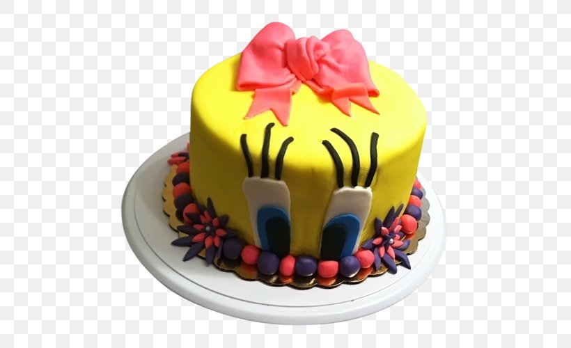 Tweety Sylvester Buttercream Cake Decorating Birthday Cake, PNG, 500x500px, Tweety, Birthday, Birthday Cake, Buttercream, Cake Download Free