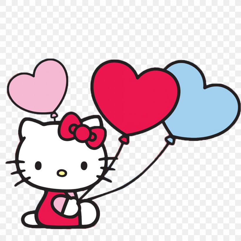 Hello Kitty Clip Art, PNG, 1000x1000px, Watercolor, Cartoon, Flower, Frame, Heart Download Free