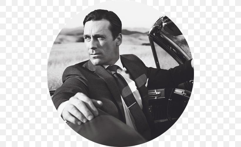 Jon Hamm Don Draper Mad Men Television Actor, PNG, 500x500px, Jon Hamm, Actor, Black And White, Don Draper, Emmy Award Download Free