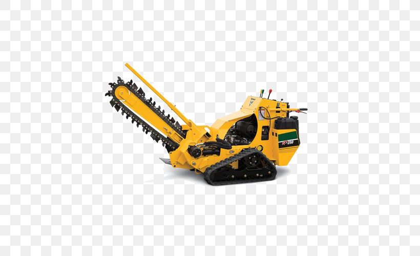 Trencher Caterpillar Inc. Heavy Machinery Equipment Rental Skid-steer Loader, PNG, 500x500px, Trencher, Architectural Engineering, Augers, Caterpillar Inc, Compactor Download Free