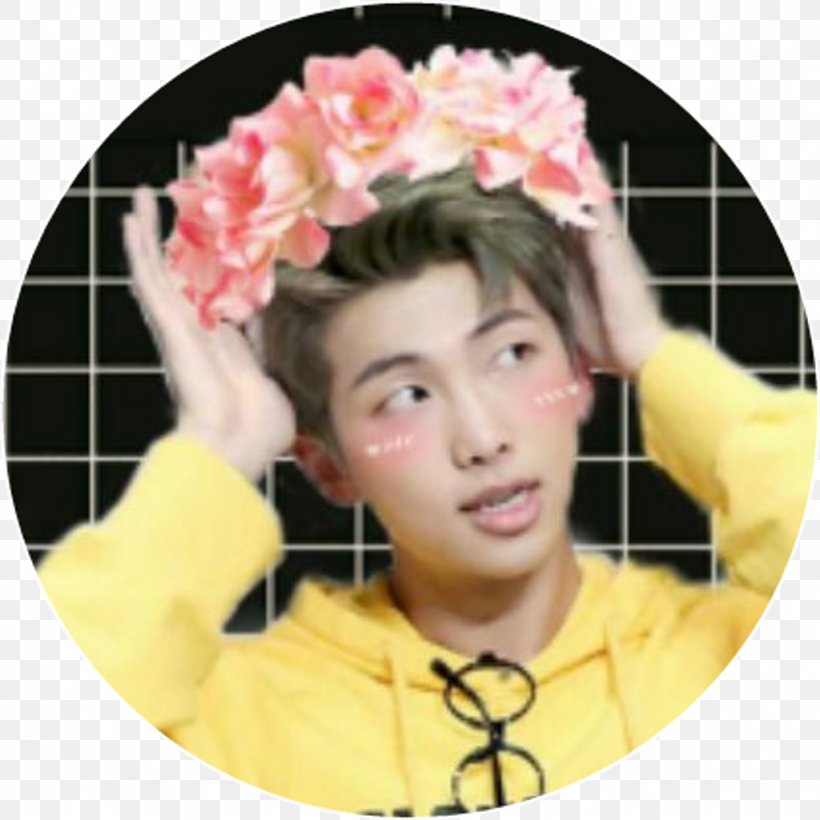 RM BTS K-pop, PNG, 1024x1024px, Bts, Clothing Accessories, Discover Card, Editing, Floral Design Download Free