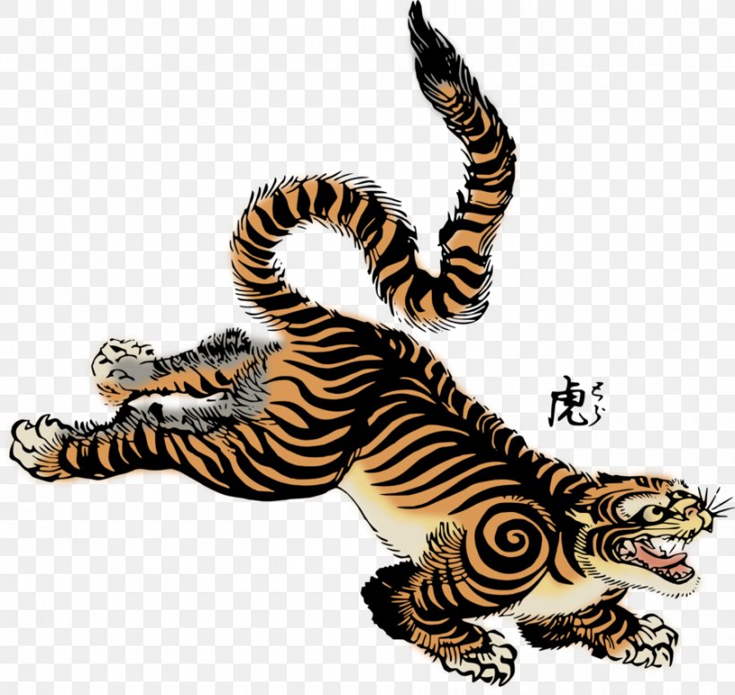 Tiger Woodblock Printing In Japan Clip Art, PNG, 900x851px, Tiger, Art, Big Cats, Carnivoran, Cat Like Mammal Download Free
