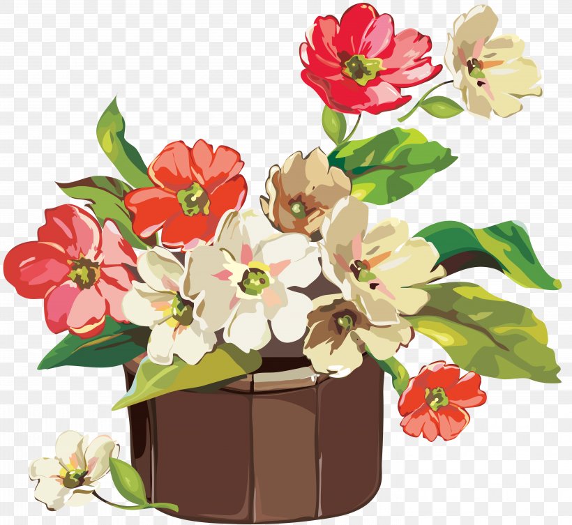 Flower Pot, PNG, 5808x5336px, Flower, Artificial Flower, Color, Cut Flowers, Description Download Free