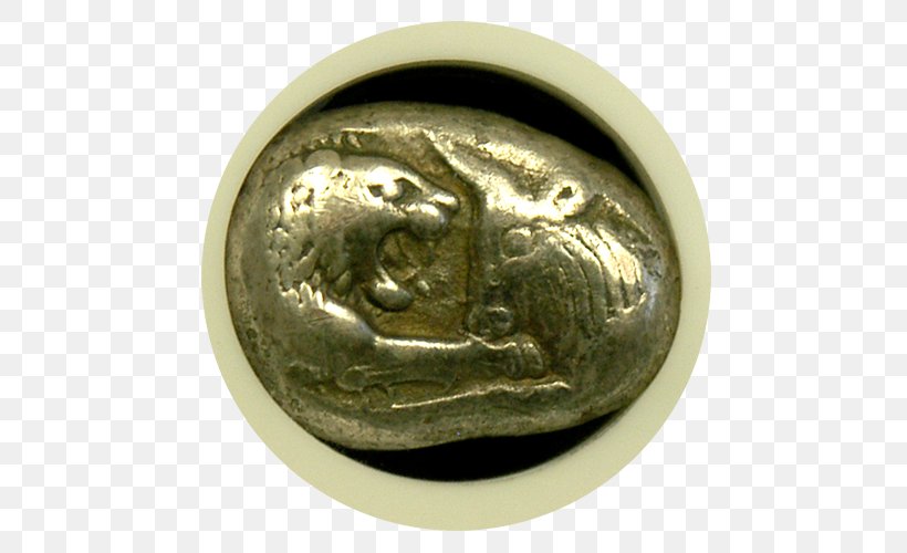 Lydia Silver Stater Coin Gold, PNG, 500x500px, Lydia, Alexander The Great, Ancient History, Brass, Bronze Download Free
