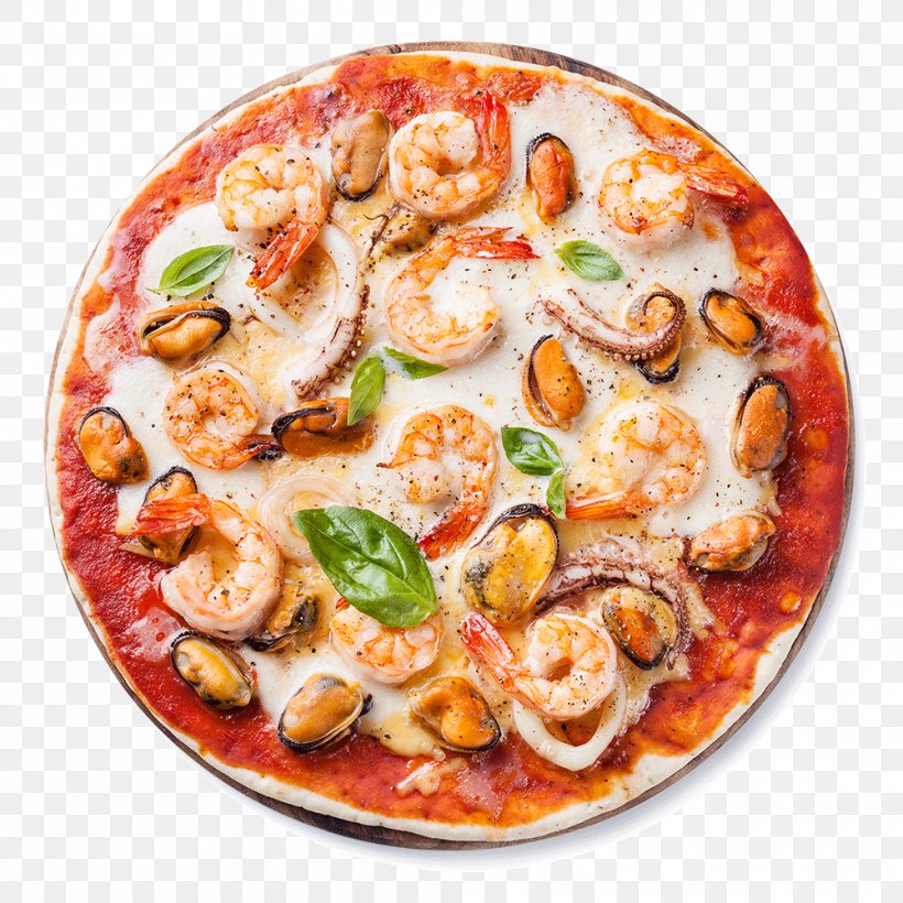 Seafood Pizza Tomato Sauce La Terrazza Pizzeria, PNG, 1000x1000px, Pizza, American Food, Anchovy, Animal Source Foods, California Style Pizza Download Free