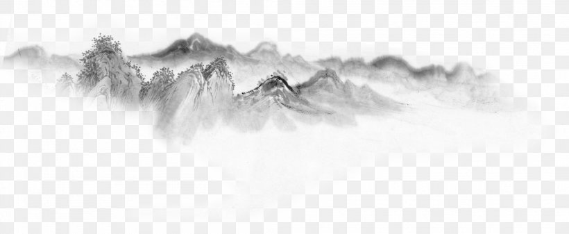 Shan Shui Ink Wash Painting Image Download, PNG, 2099x864px, Shan Shui, Artwork, Black And White, Chinese Painting, Chinoiserie Download Free