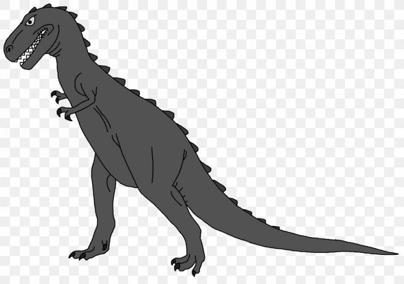 Tyrannosaurus Fauna Velociraptor Fiction Character, PNG, 1000x704px, Tyrannosaurus, Animal, Black And White, Character, Dinosaur Download Free