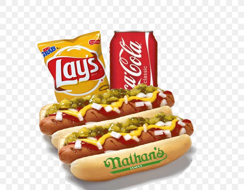 Hot Dog French Fries Chili Dog Fizzy Drinks Hamburger, PNG, 640x640px, Hot Dog, American Food, Cheese Dog, Cheeseburger, Chili Dog Download Free