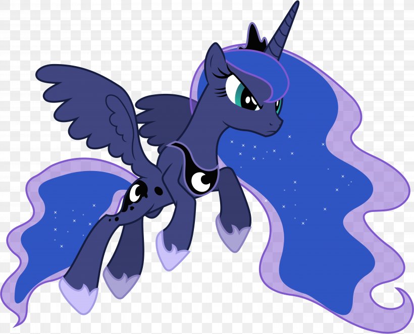 Princess Luna Princess Celestia Pony Sprite, PNG, 6420x5190px, Princess Luna, Animal Figure, Cartoon, Character, Cobalt Blue Download Free