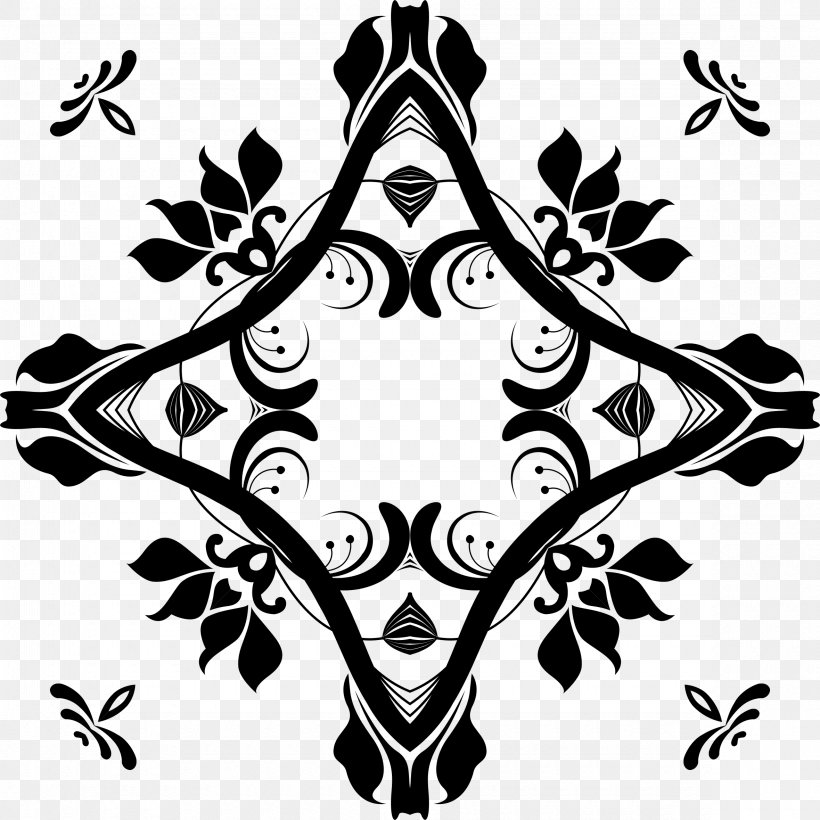 Art Ornament Clip Art, PNG, 2360x2360px, Art, Artwork, Black, Black And White, Branch Download Free