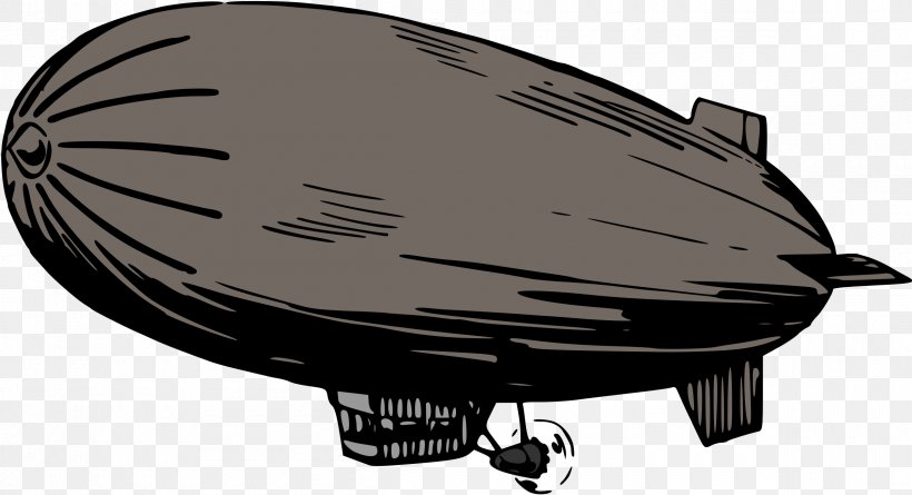 Goodyear Blimp Zeppelin Clip Art, PNG, 2400x1304px, Goodyear Blimp, Advertising, Airship, Automotive Lighting, Black And White Download Free