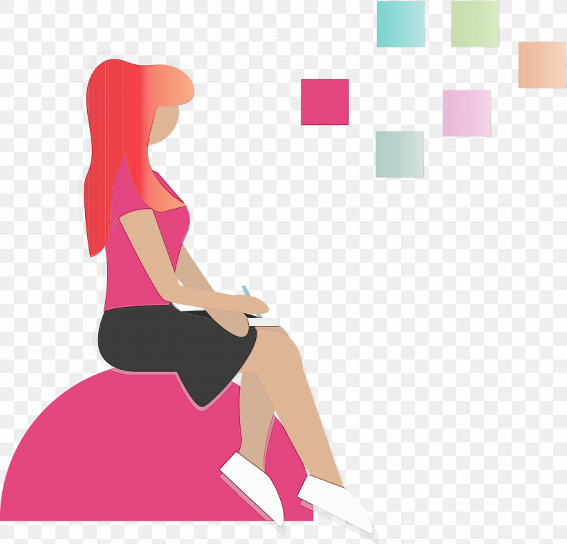 Pink Arm Joint Leg Sitting, PNG, 3000x2882px, Thinking, Arm, Brainstorming, Hip, Joint Download Free