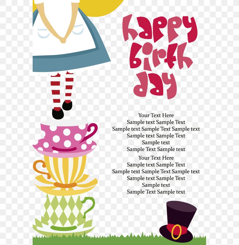 Birthday Cake Greeting Card Wish, PNG, 595x842px, Birthday, Birthday Cake, Birthday Card, Cartoon, Food Download Free